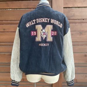 Vintage 90s Walt Disney World Leather Jacket sz M